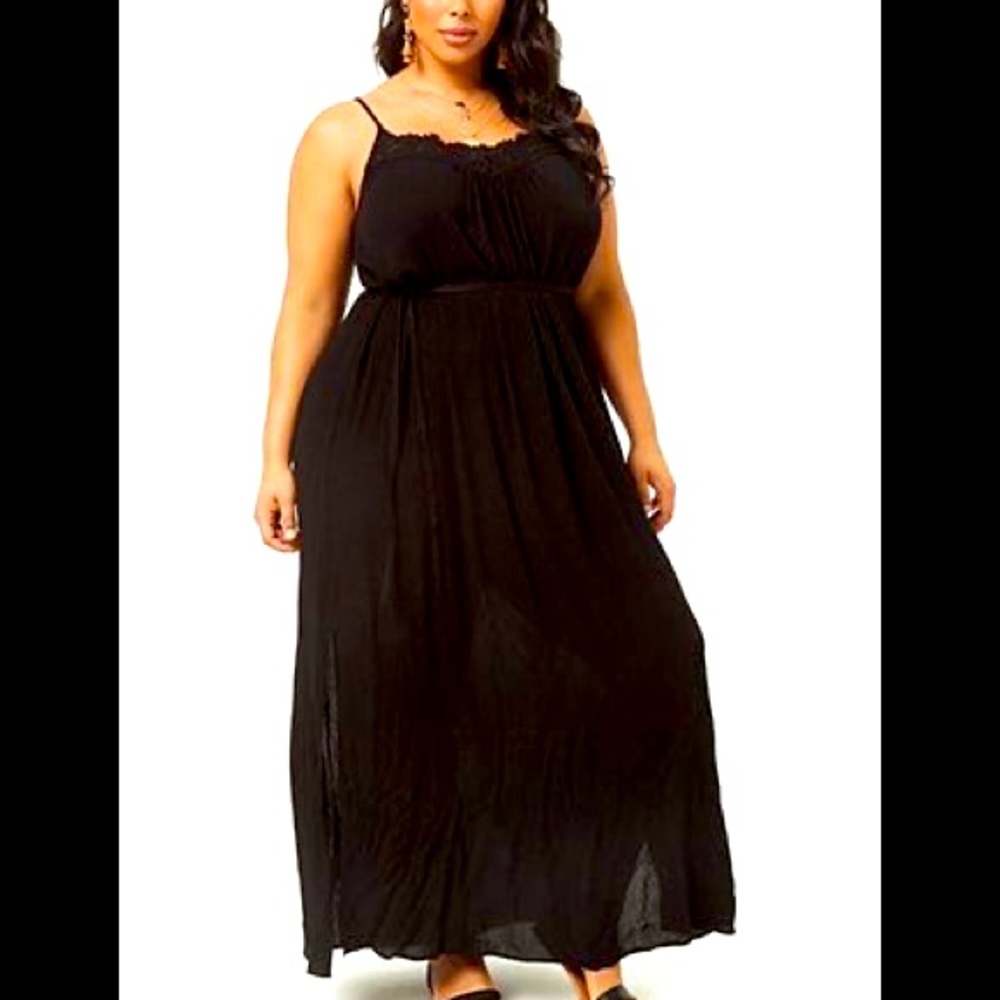 Plus Size Black Maxi Dress